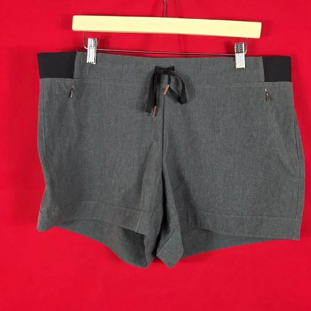 NEW CALIA Anywhere Cuff Shorts Gray Cavier Heather Womens‎ Size XL
